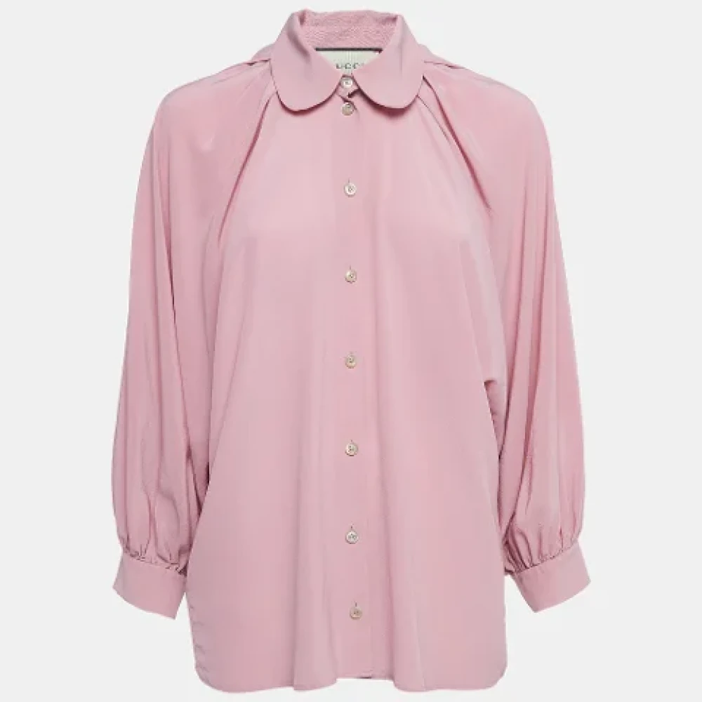 Gucci Vintage Pre-owned Silk tops Pink Dames