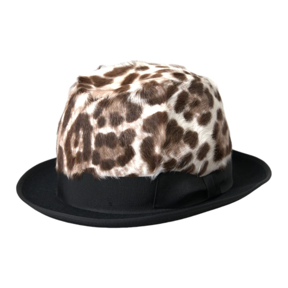 Dolce & Gabbana Leopard Fedora Hat Multicolor Dames