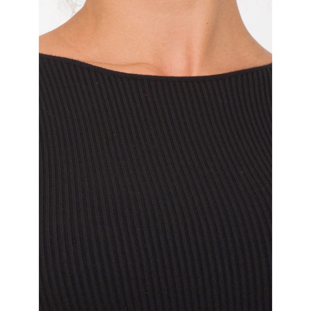 Marella Zwarte Gebreide Jurk Black Dames