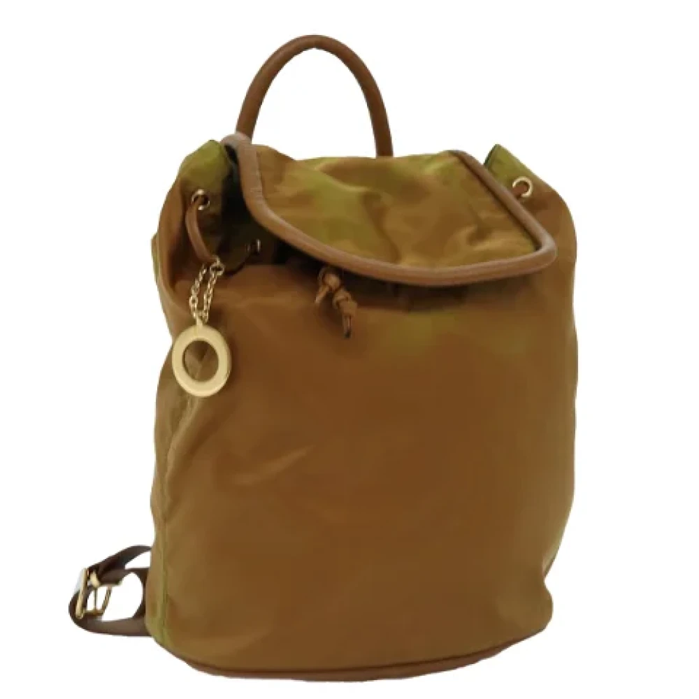 Celine Vintage Pre-owned Fabric backpacks Brown Dames