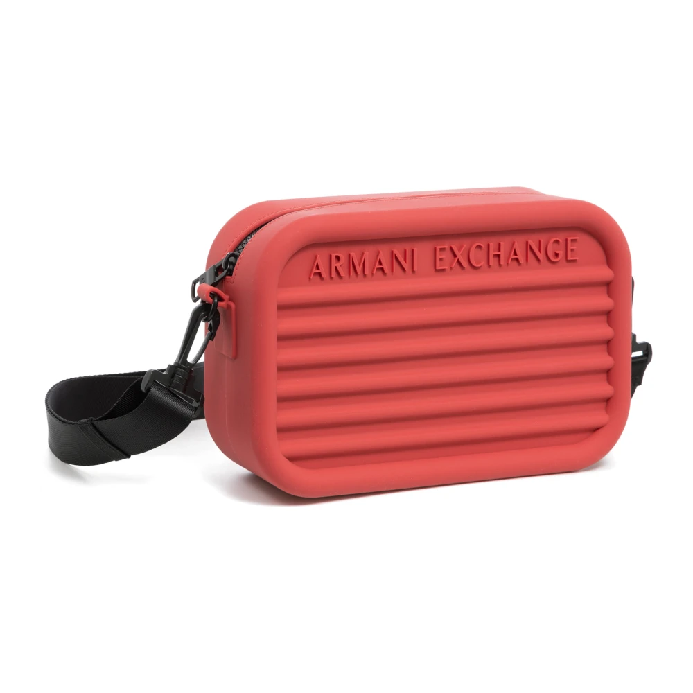 Armani Exchange Eenvoudige Crossbody Tas met Verstelbare Band Red Heren