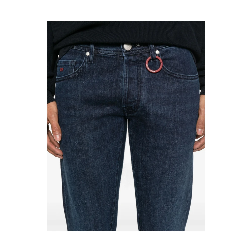 Tramarossa Indigo Blauwe Knoopsluiting Jeans Blue Heren