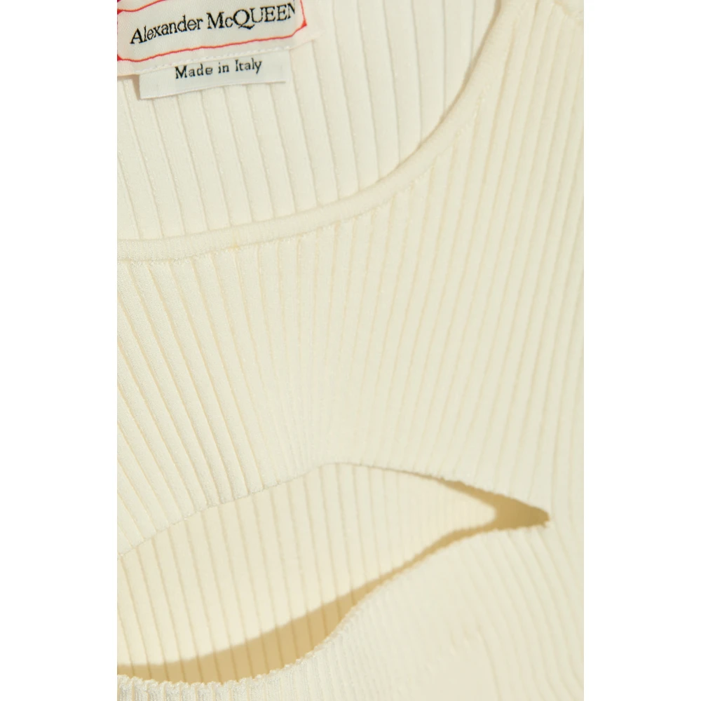 alexander mcqueen Cropped top Beige Dames