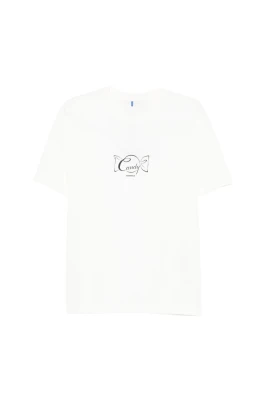 T-shirt med logotryck, korta ärmar