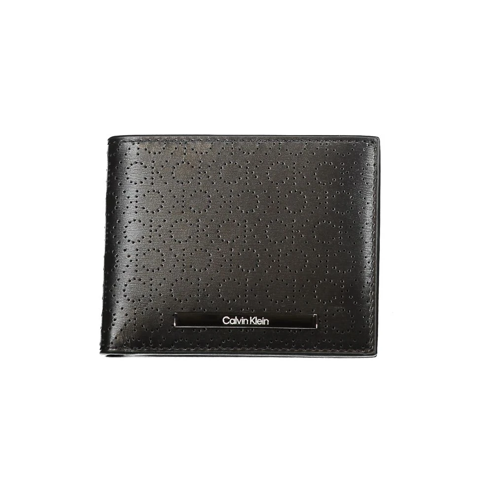 Calvin Klein Men's Black Leather Wallet With Rfid Blocking