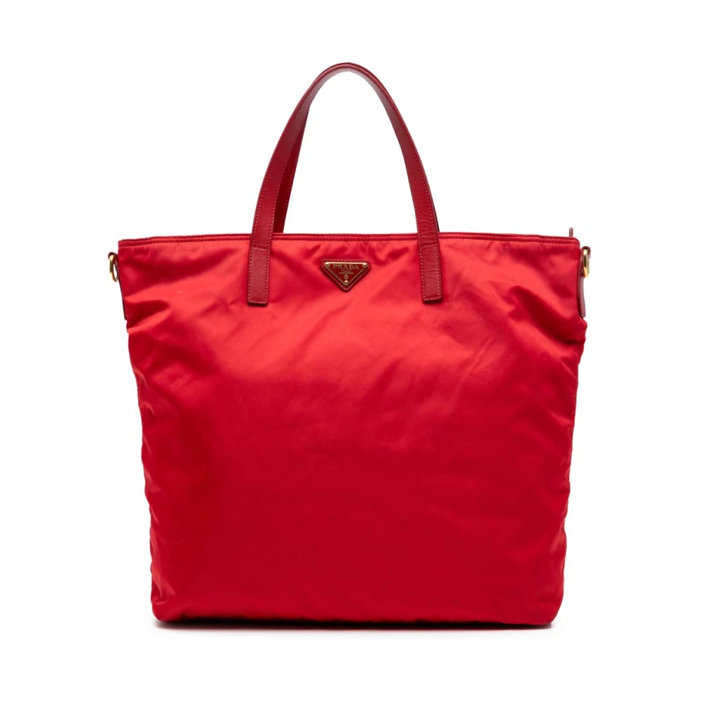 Prada Vintage Women's Red Pre-Owned Tote Bag