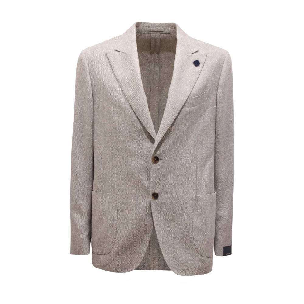 Lardini Men's Gray Wool/Silk Jacket