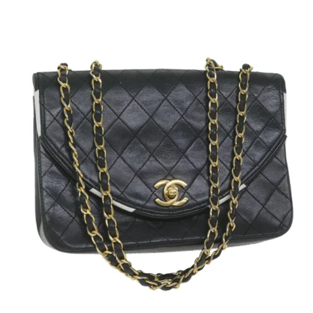 Chanel Vintage Pre-owned Leather shoulder-bags Black Dames