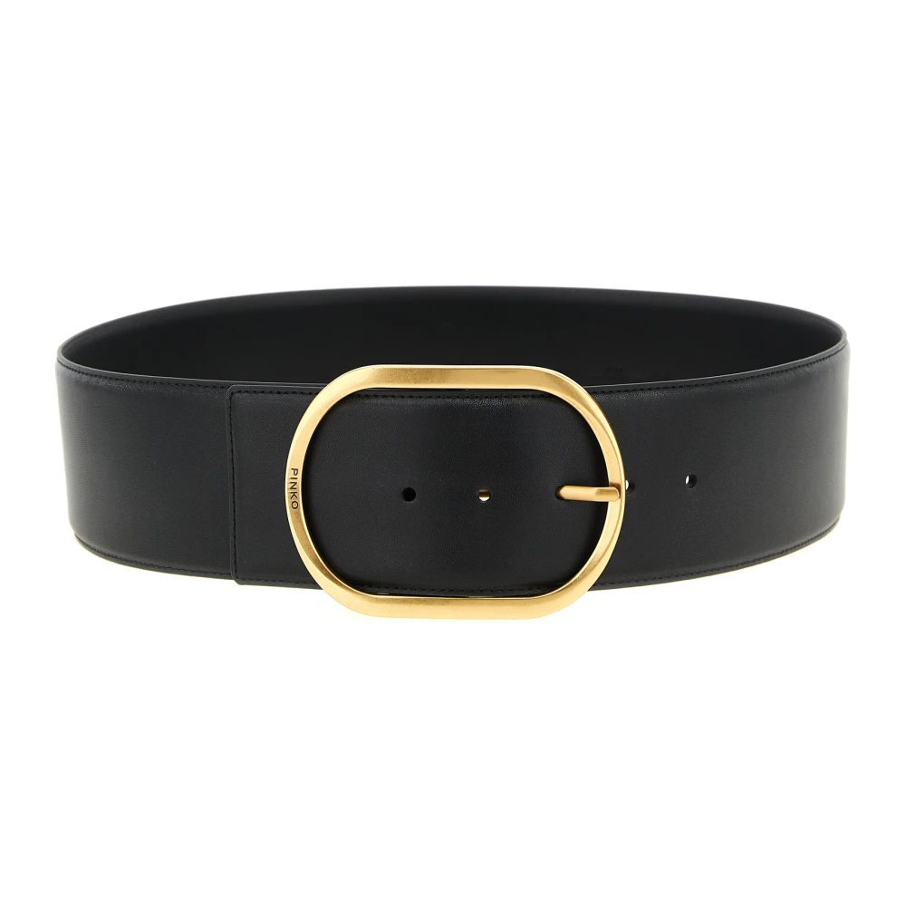 Pinko Unisex Black Full Belt - Belts - M - Accessories