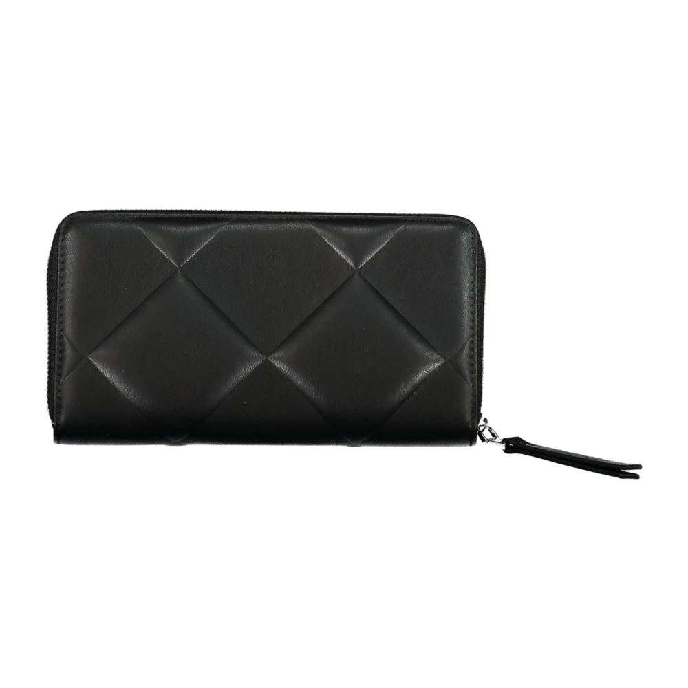 Calvin Klein Zwarte Damesportemonnee Rfid Ritssluiting Black Dames