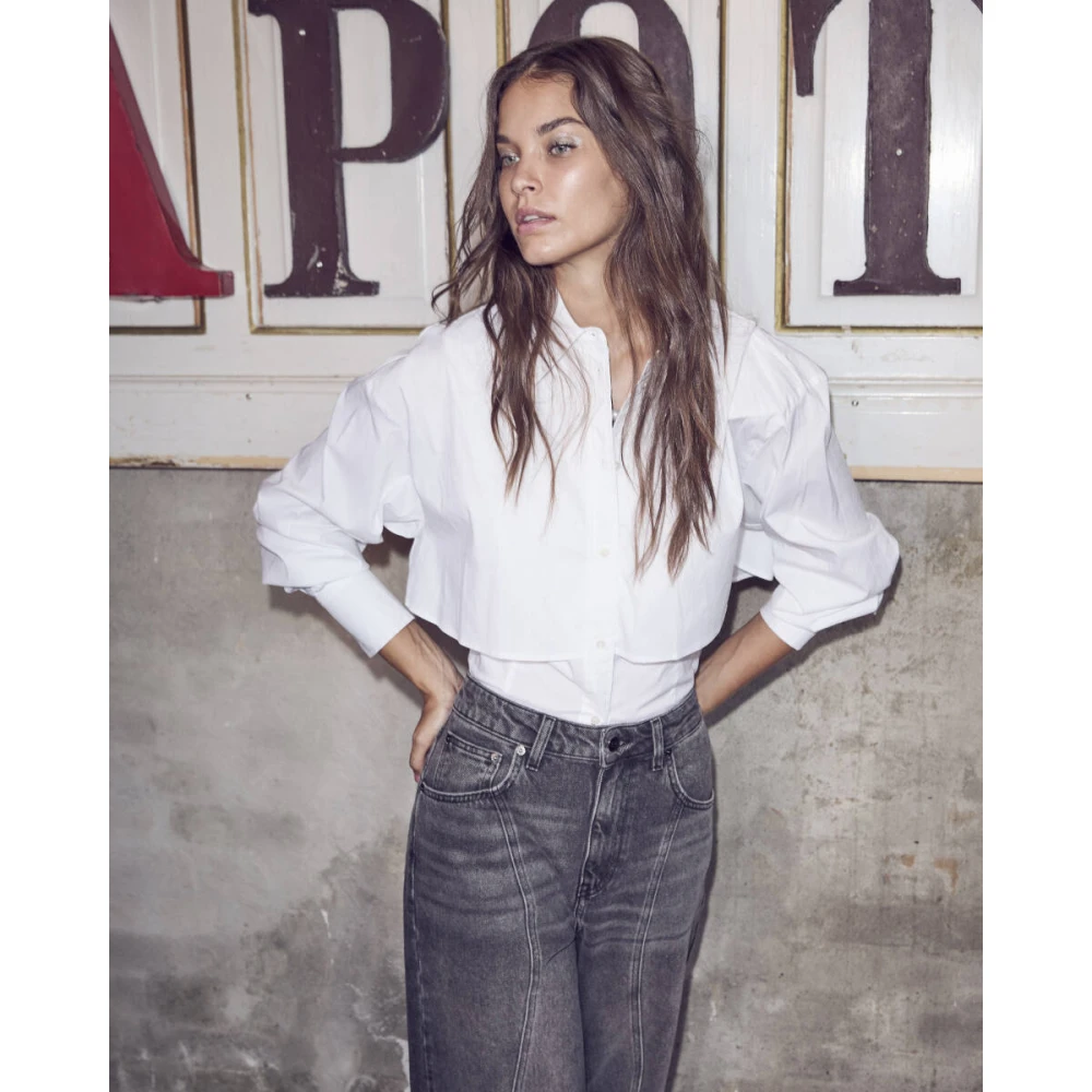 Co'Couture Dubbele laag shirt SandyCC Stijl White Dames