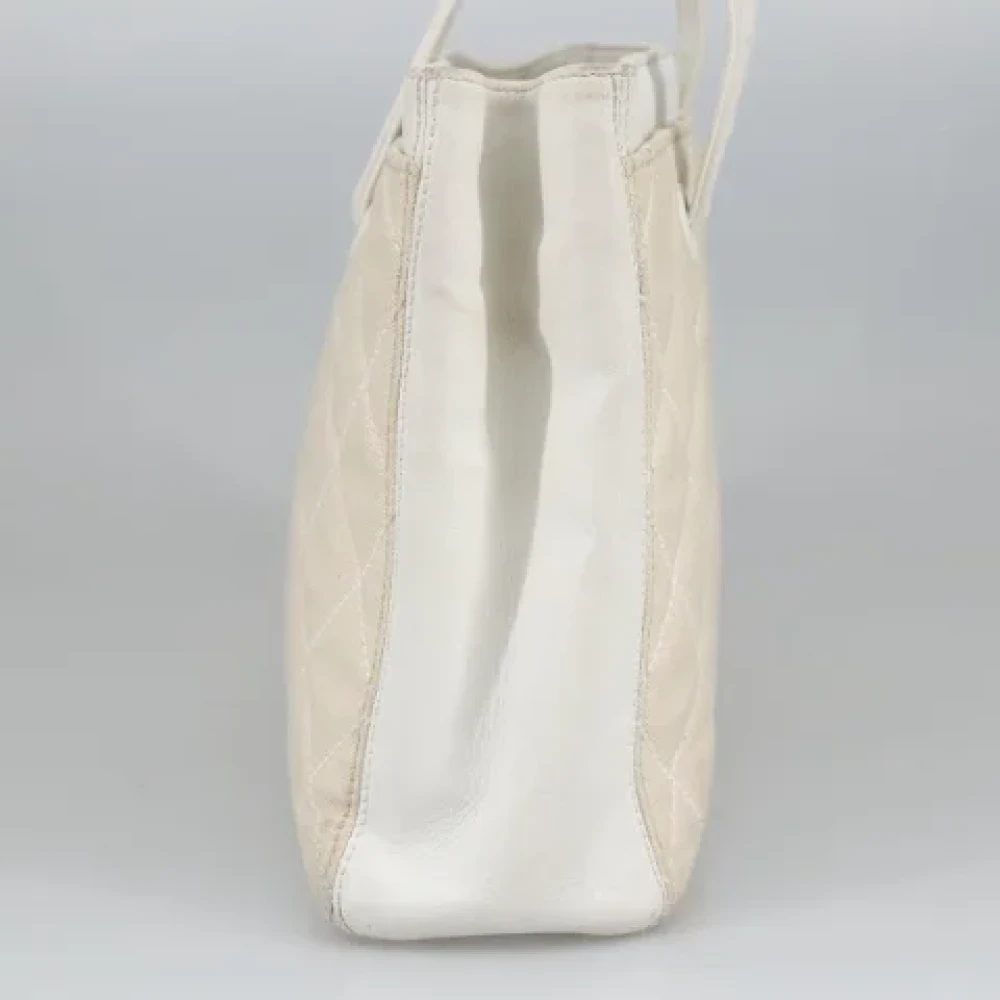 Chanel Vintage Pre-owned Canvas chanel-bags White Dames