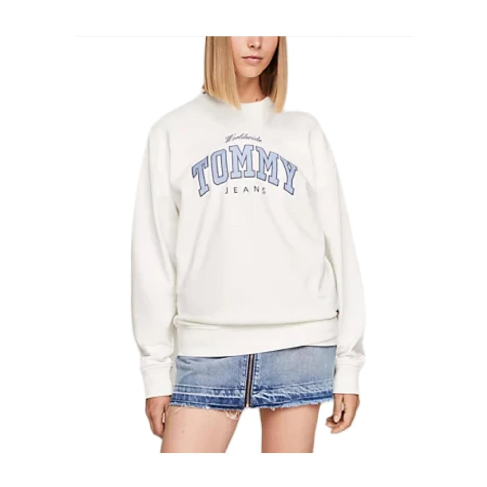 Tommy Hilfiger RLX Varsity Luxe Sweatshirt White Dames