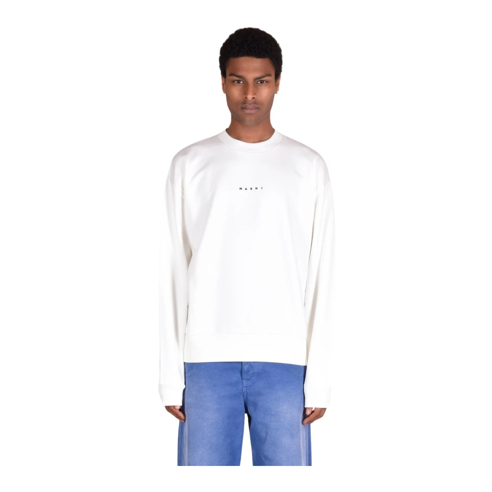 Marni Katoenen sweatshirts voor stijlvol comfort White Heren