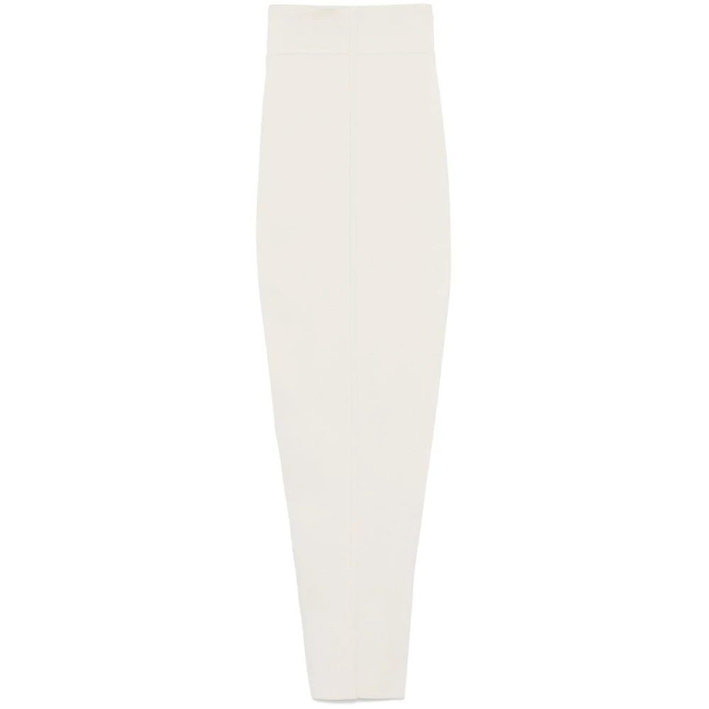 Rick Owens Elegante Ivoor Pencil Rok met Vent Beige Dames