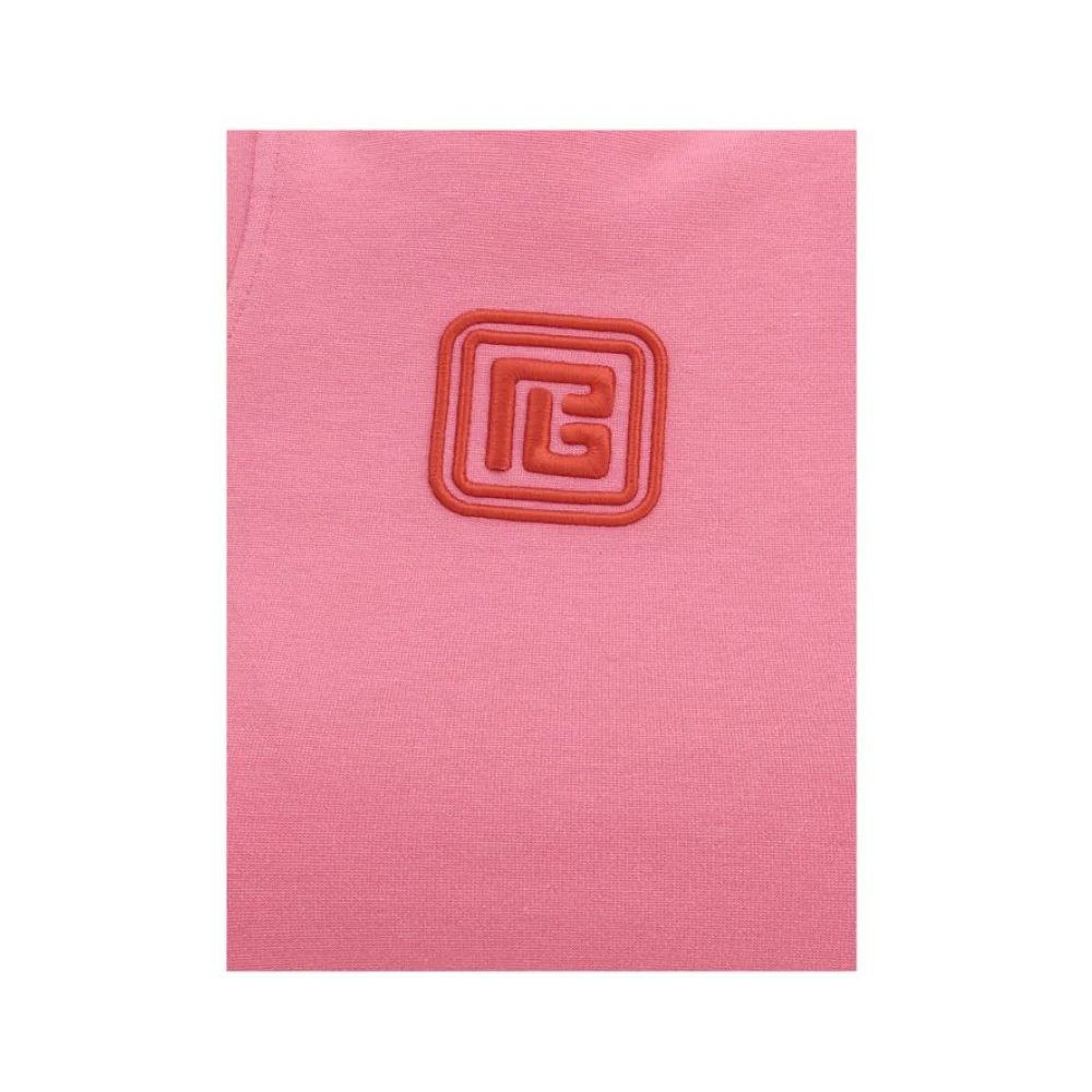 Balmain Kort Elegant Logo Top Pink Dames