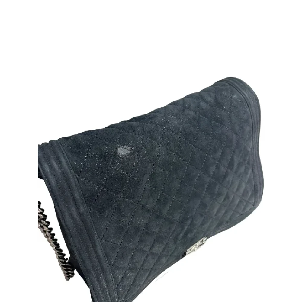 Chanel Vintage Pre-owned Suede shoulder-bags Black Dames