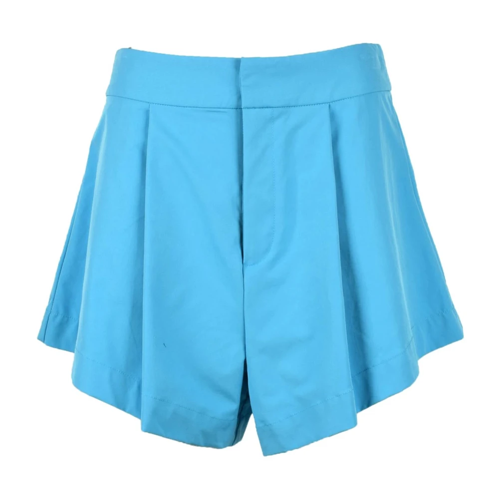 Weili Zheng Nylon High-Waist Shorts met Rits Black Dames