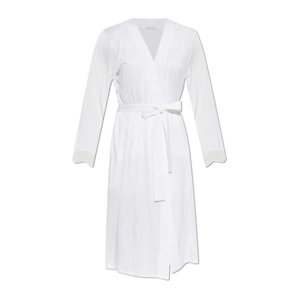 Hanro Vrouw Wit Nachtkleding Dames, L, Cira Robe