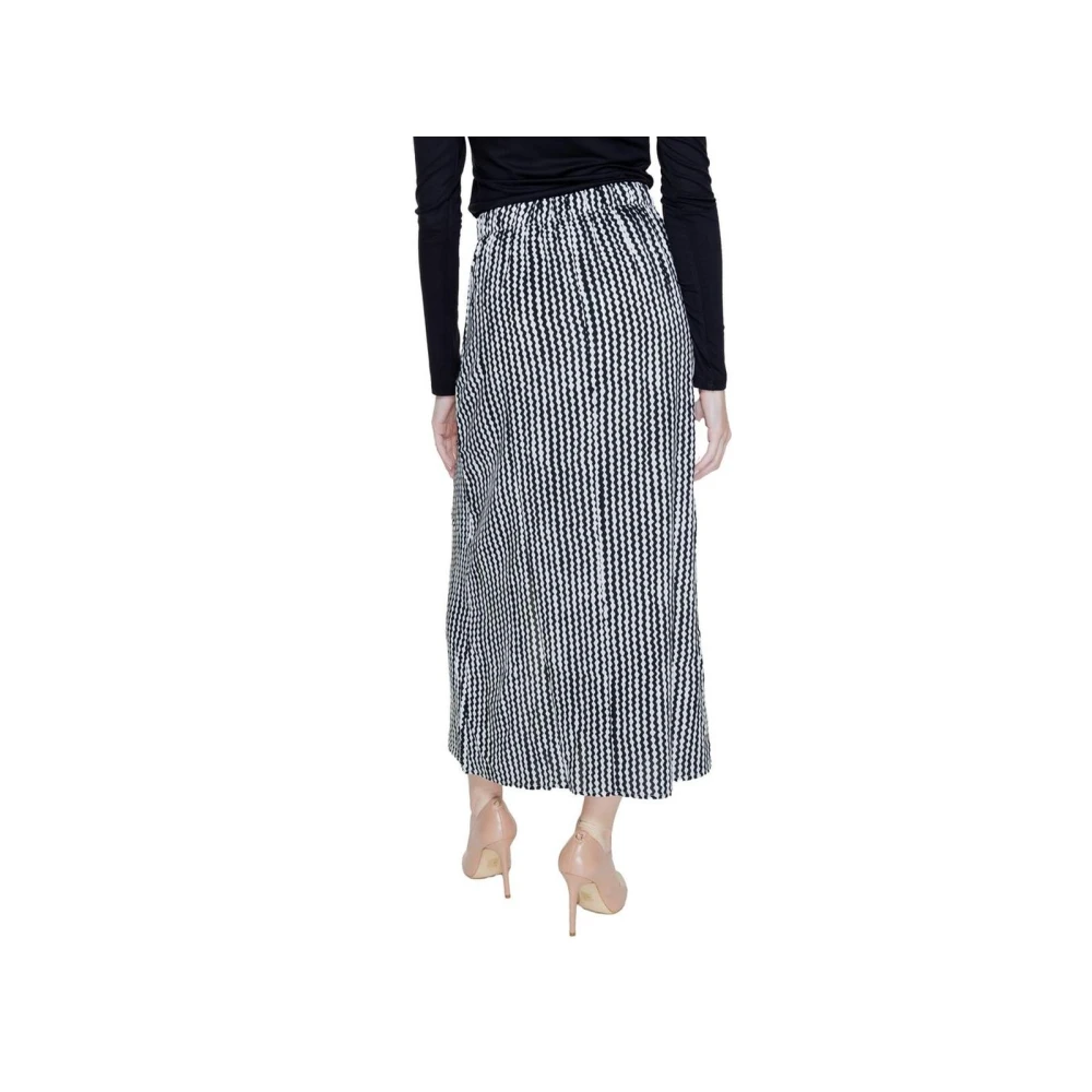 Only Stijlvolle Button Front Midi Rok Black Dames