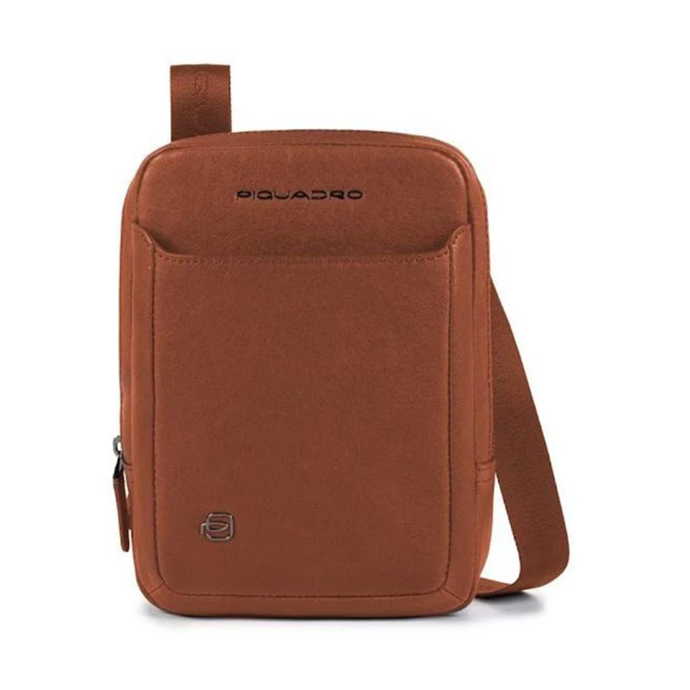 Piquadro Men's Brown Shoulder Bag - Style - Cross Body Messenger - One Size - Bags