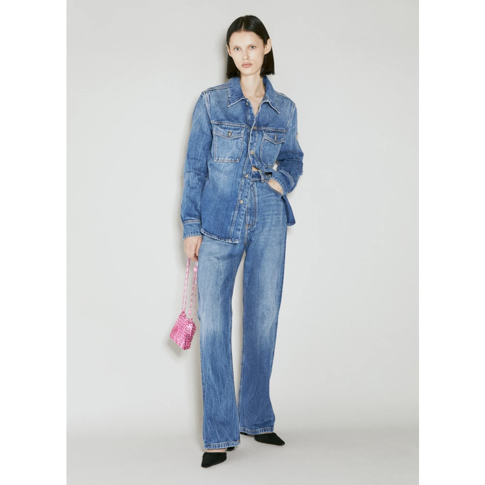 Paco Rabanne Denim Shirt met Metalen Versieringen Blue Dames