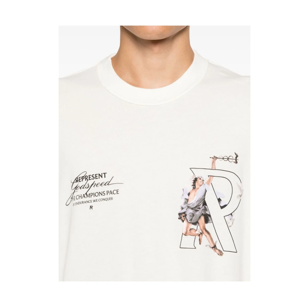Represent T-shirt met Grafische Print en Ronde Hals White Heren