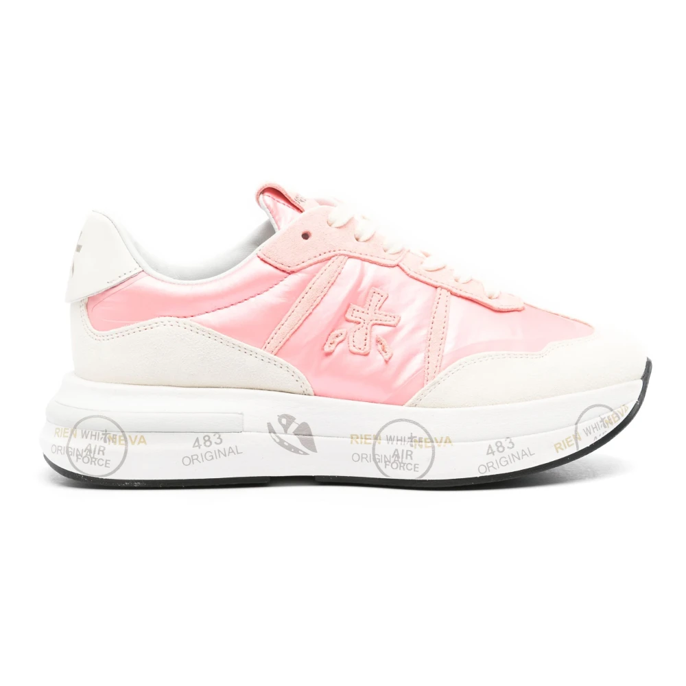 Premiata Cassie Nylon Läder Sneakers Multicolor, Dam