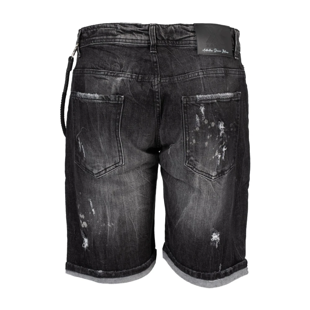 Xagon Man Vintage Denim Shorts Black Heren