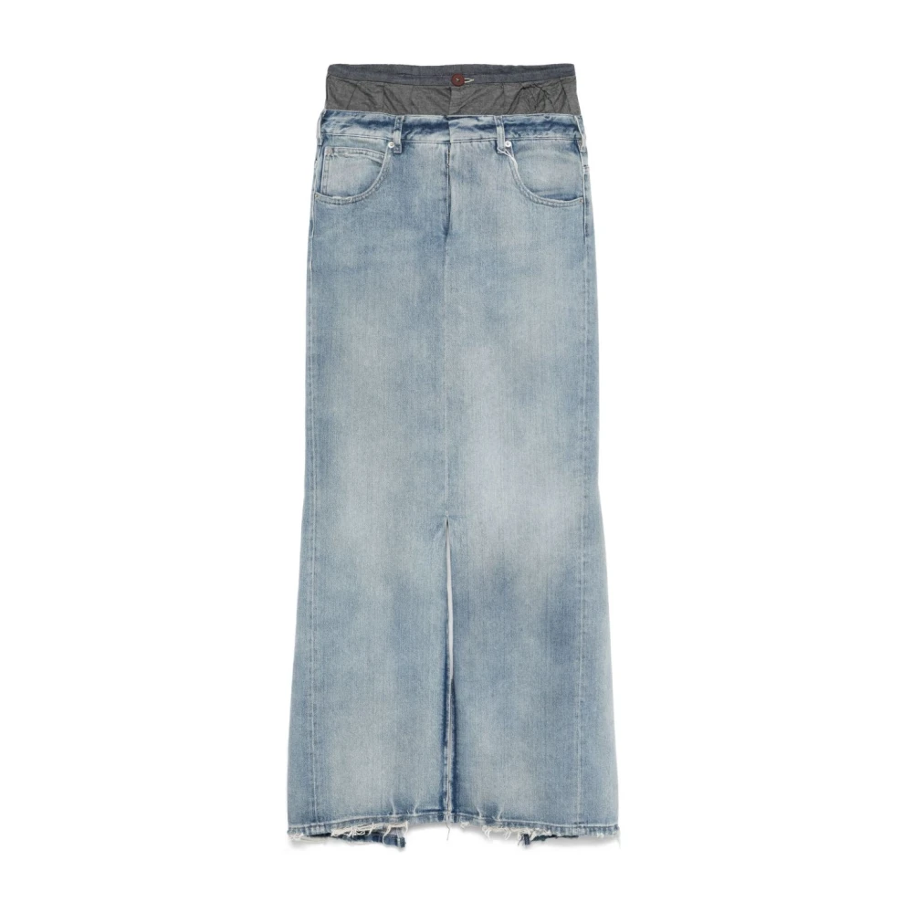 Maison Margiela Blauwe Celeste Rok Dameskleding Blue Dames