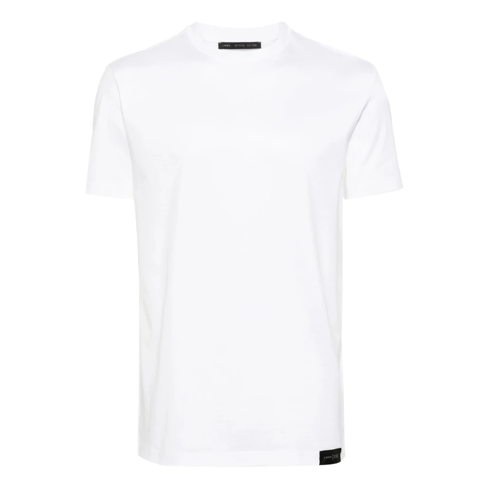 Low Brand Witte Katoenen T-shirt met Logo White Heren