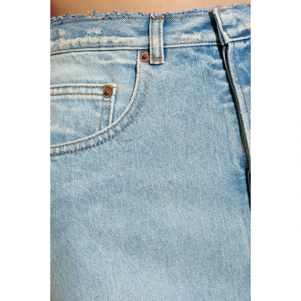 MM6 Maison Margiela Denim rok met vintage effect Blue Dames