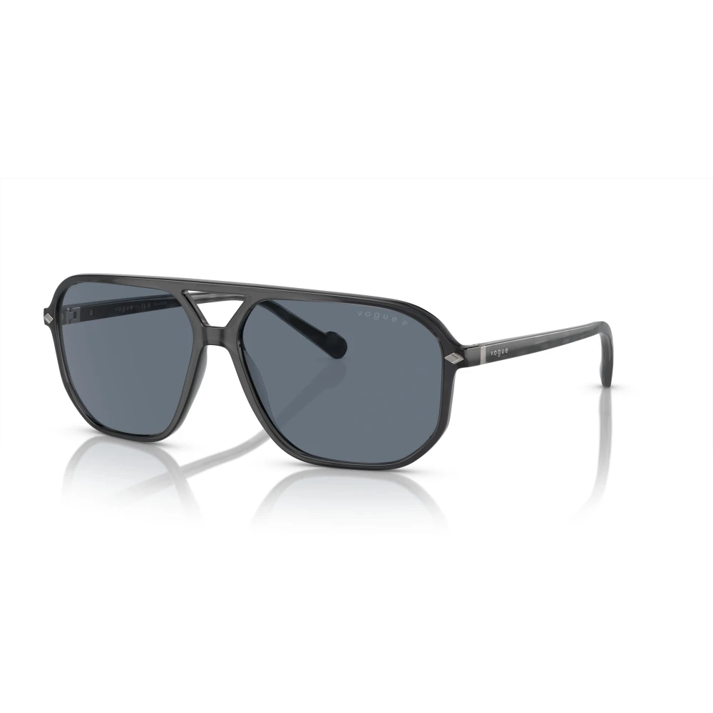 Vogue Men's Gray Blue Transparent Sunglasses