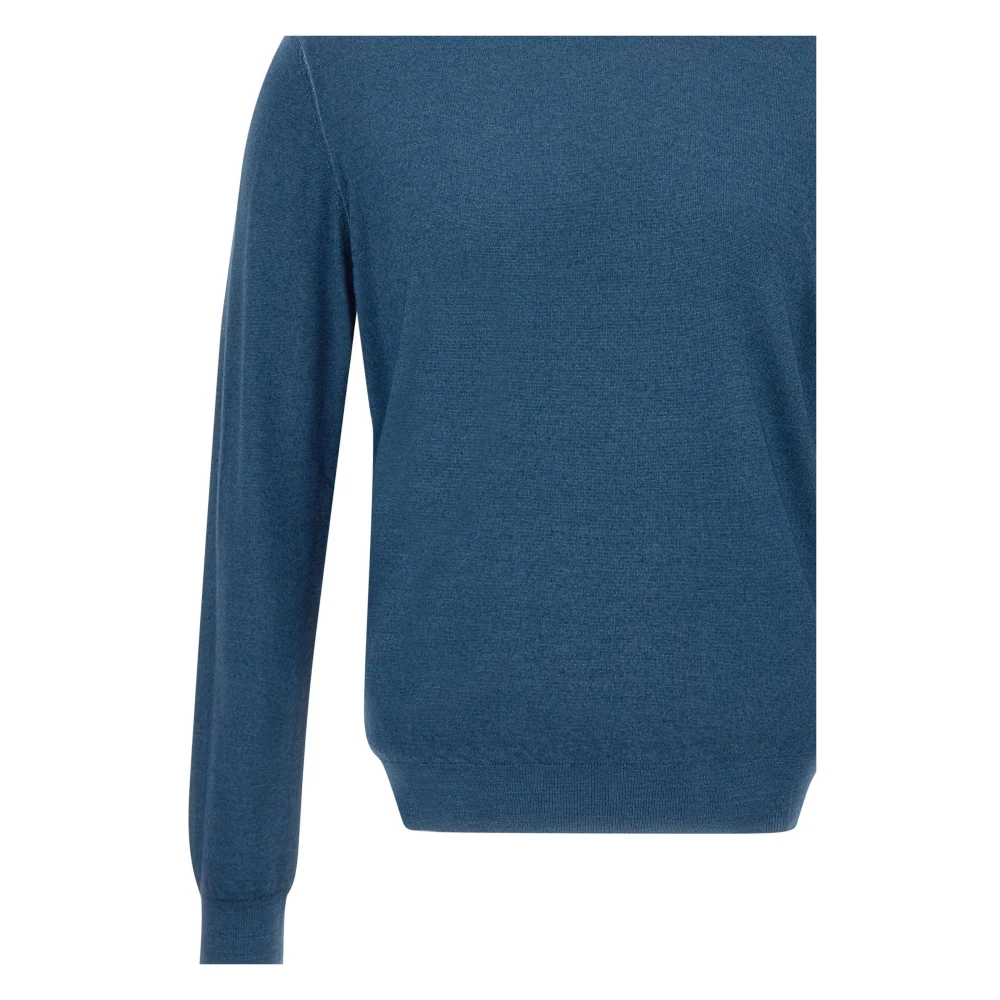 Filippo De Laurentiis Wollen Trui Nuvola Blu Colors Collection Blue Heren