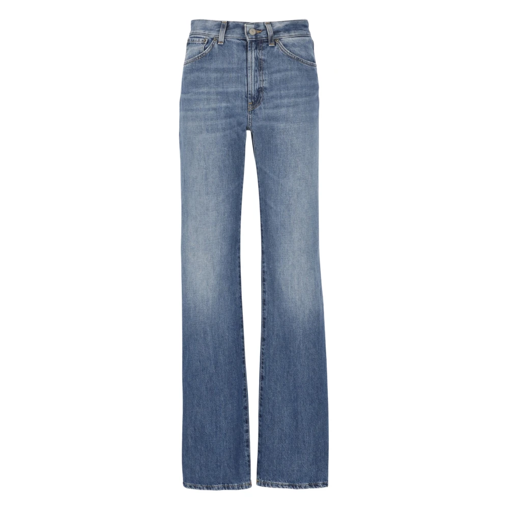 Dondup Blauwe Katoenen Jeans met Riemlussen Blue Dames