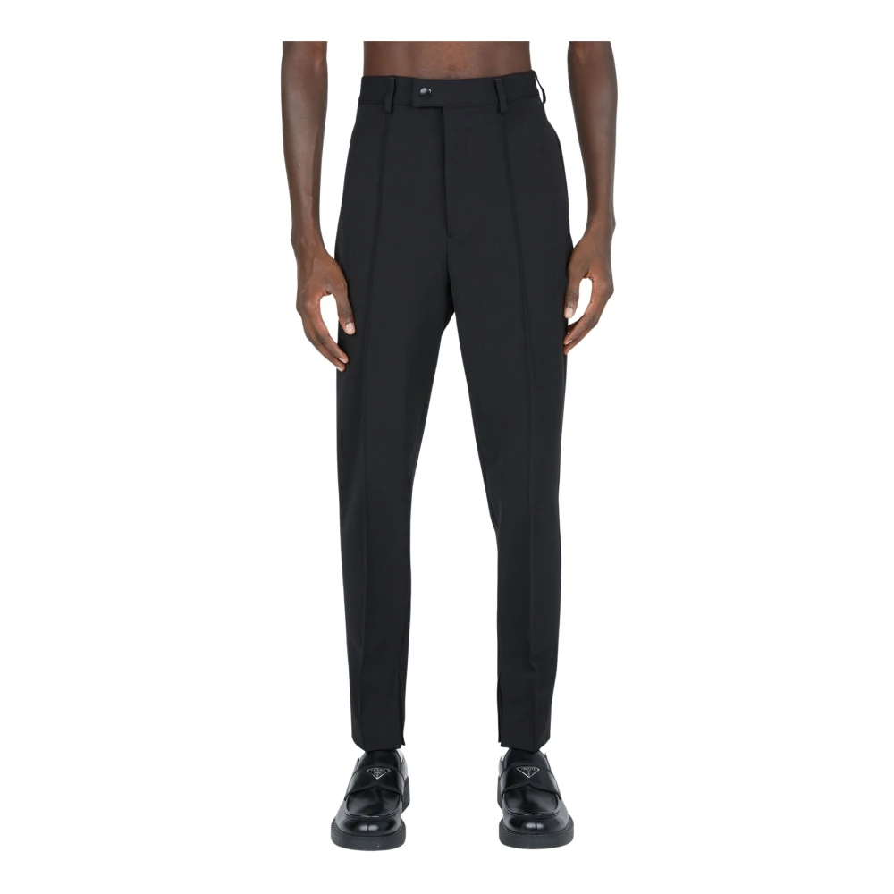 Prada , Suit Trousers, Male, Black, M, Gabardine Trousers