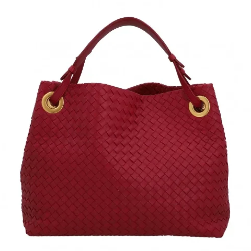 Bottega Veneta Vintage Pre-owned Fabric shoulder-bags Red Dames