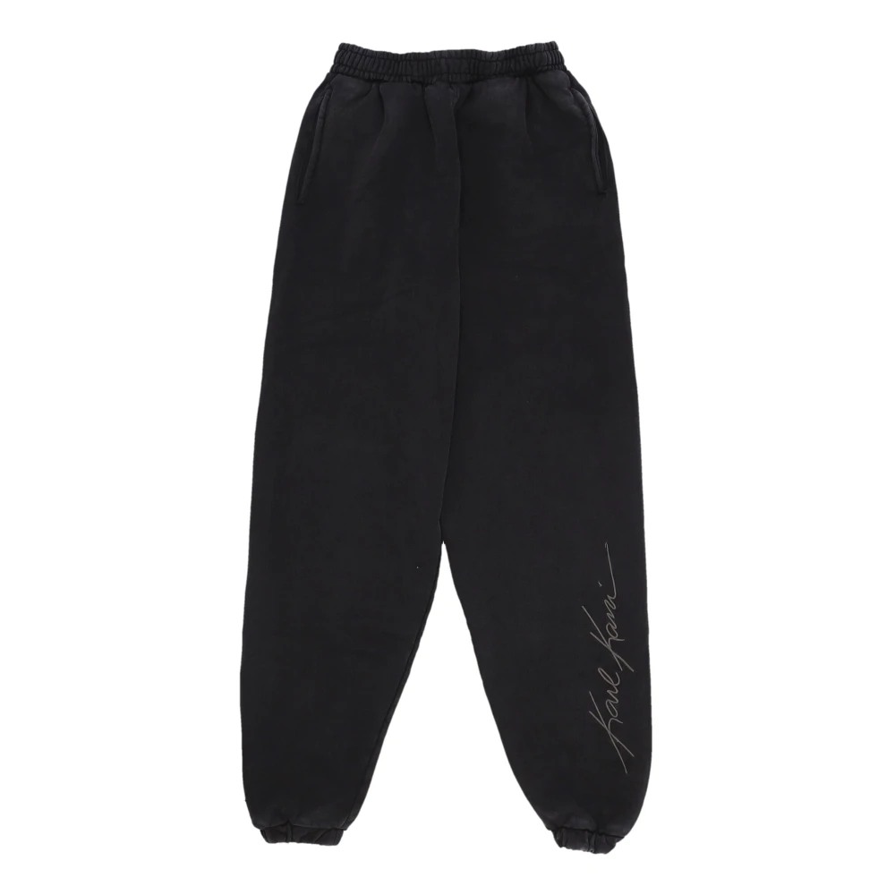 Karl Kani Zwarte Sweatpants Autograph Heavy Fleece Black Heren