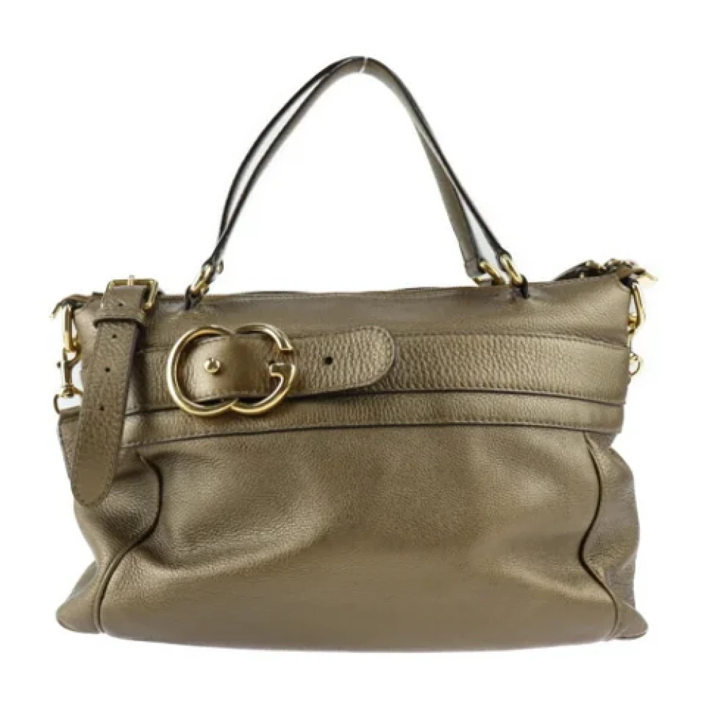 Gucci Vintage Pre-owned Leather handbags Brown Dames