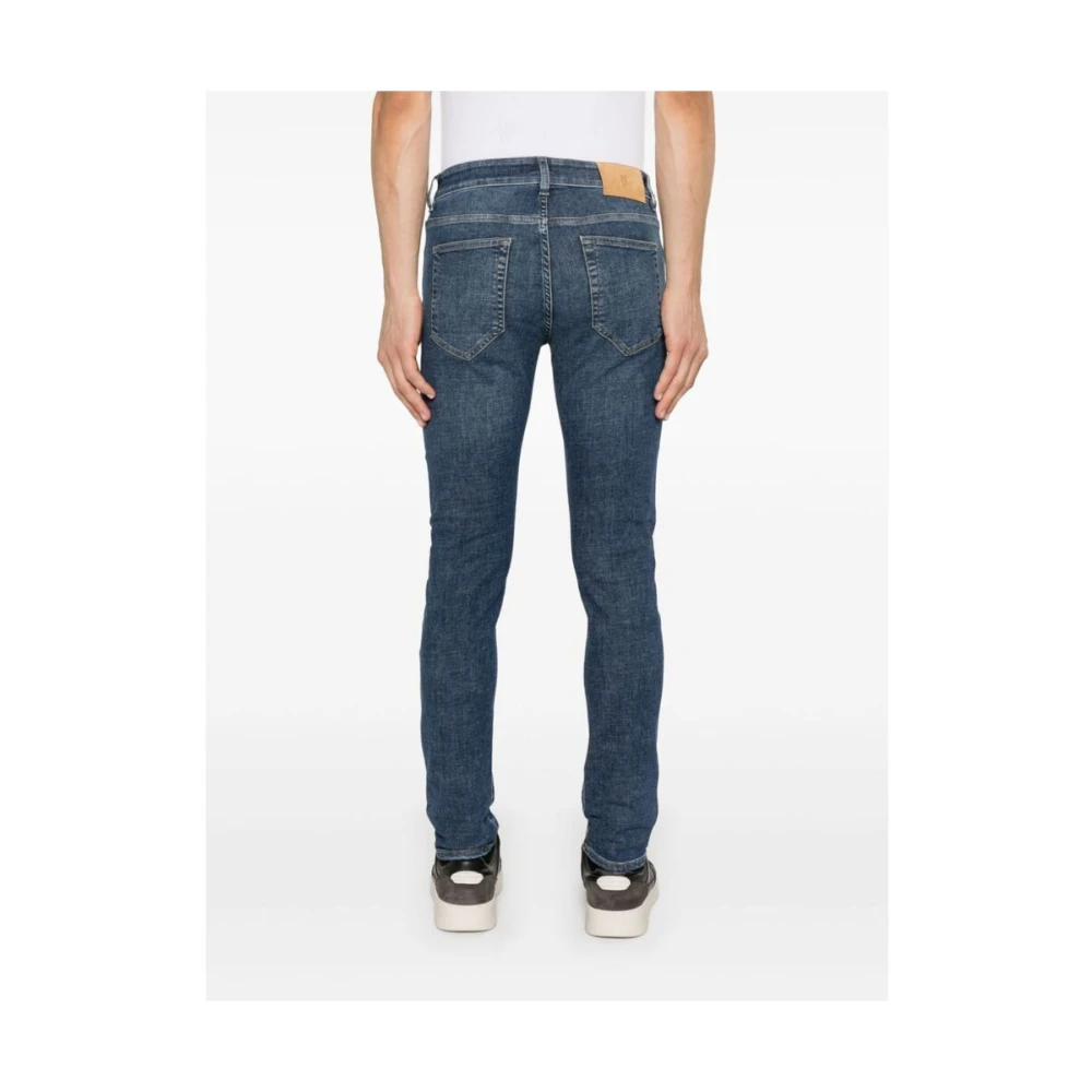 Pt01 Indigo Blue Skinny Cut Denim Jeans Blue Heren