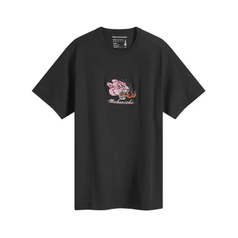 Maharishi Zwarte Panther Chimera Geborduurde Tee Black Heren