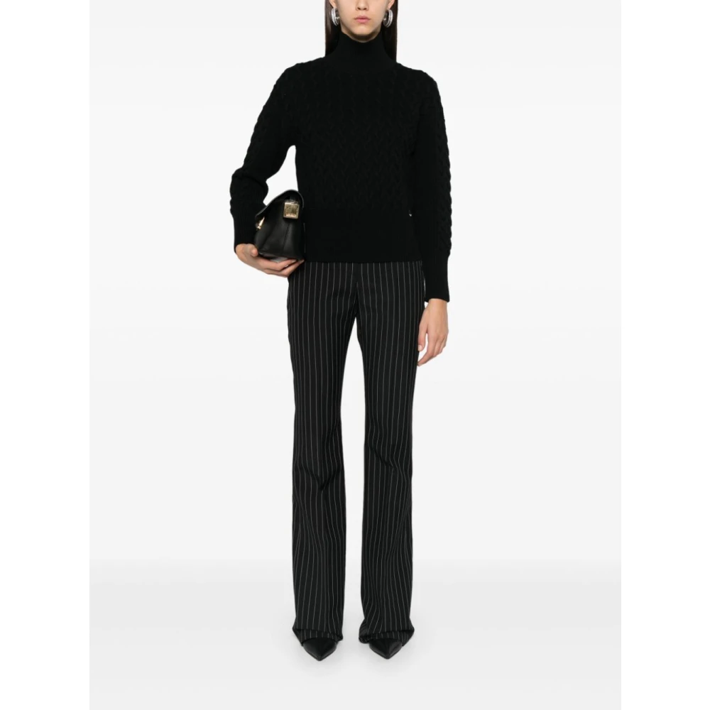 Herno Zwarte Gebreide Top Black Dames