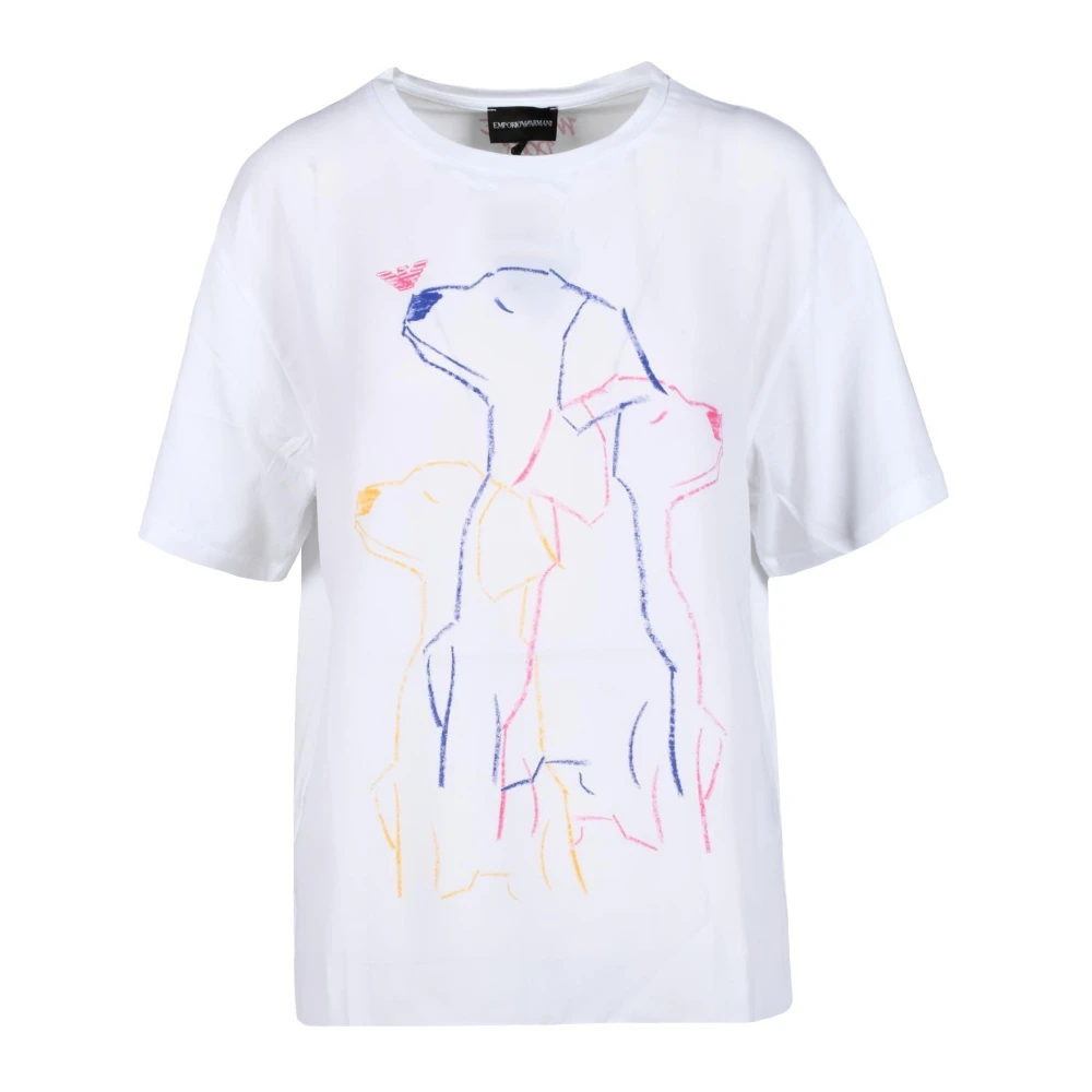 Emporio Armani Katoenen T-shirt White Dames
