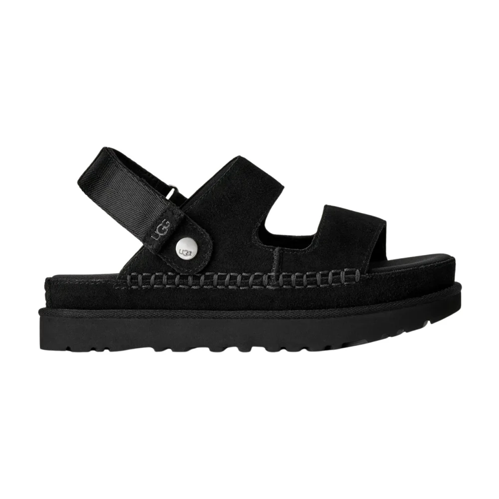 Ugg Women's Black Flat Sandals, 3 Uk, Goldenstar Glide