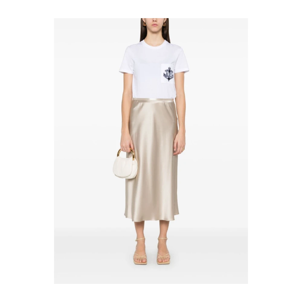 Max Mara Zijden Notebook Rok Beige Dames