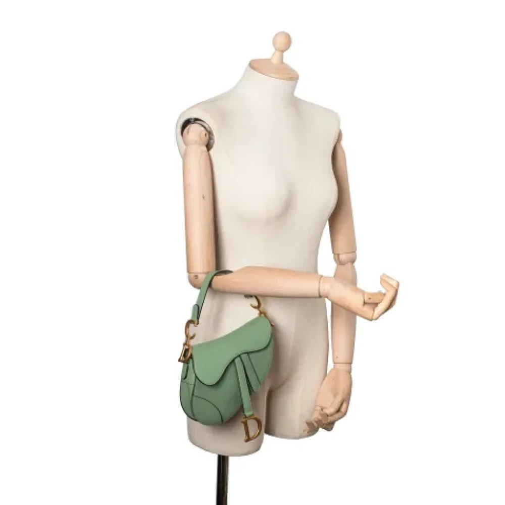 Dior Vintage Pre-owned Leather dior-bags Green Dames
