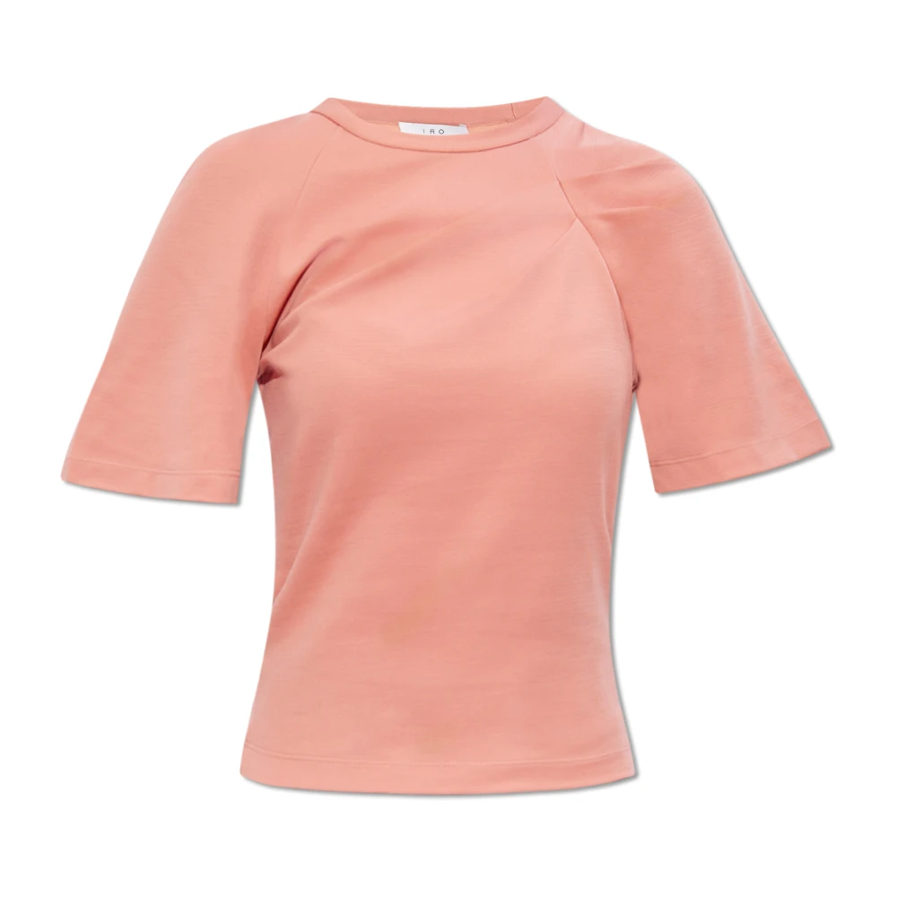 IRO Umae gedrapeerde T-shirt Pink Dames