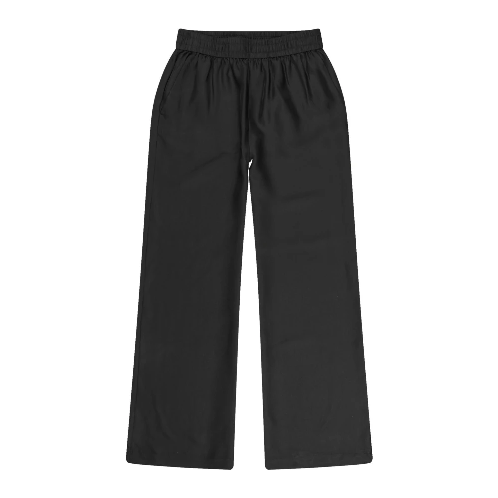 Munthe Women's Black Wide Trousers, Xs, Elegant Wide Leg Trousers