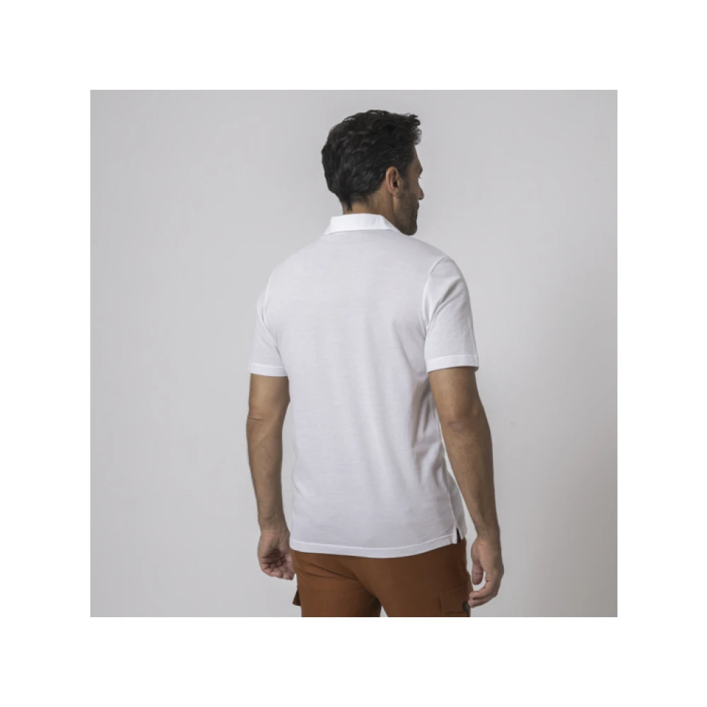 Gran Sasso Wit Polo Shirt White Heren