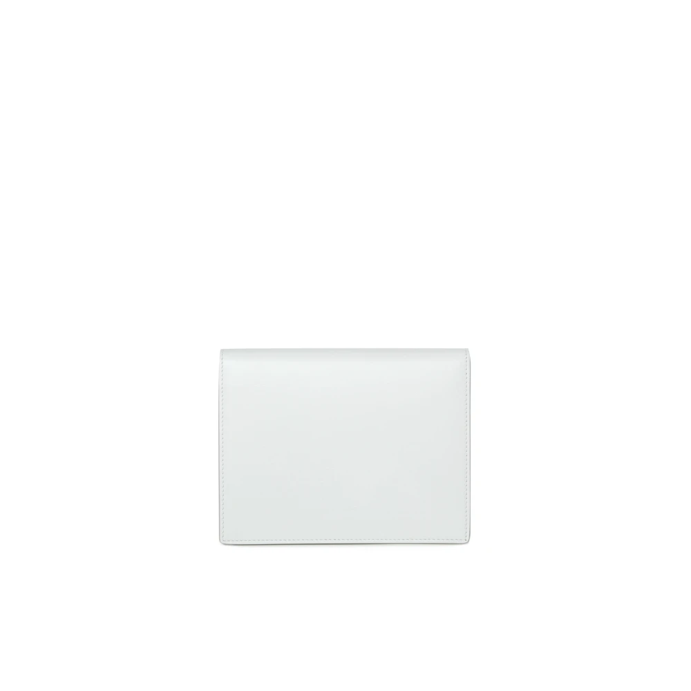 Dolce & Gabbana Witte Kalfsleren Flap Tas White Dames